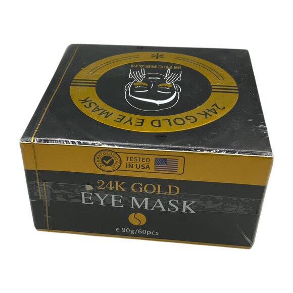 24K Gold Eye Mask For Puffy Eyes - HiCream Rejuvenating Treatment 60 Pcs - Picture 4 of 6
